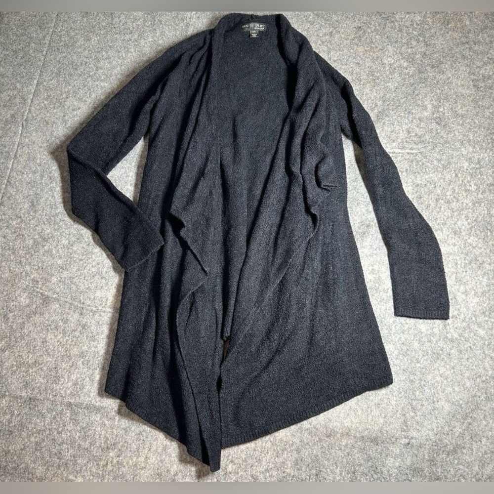 Barefoot Dreams Black Open Front Cardigan